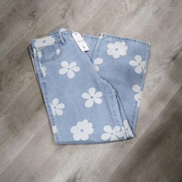 NWT Flying Angel Premium Ladies Size 13/31 Wide Straight Leg High Rise Fit Jeans - Picture 7 of 11